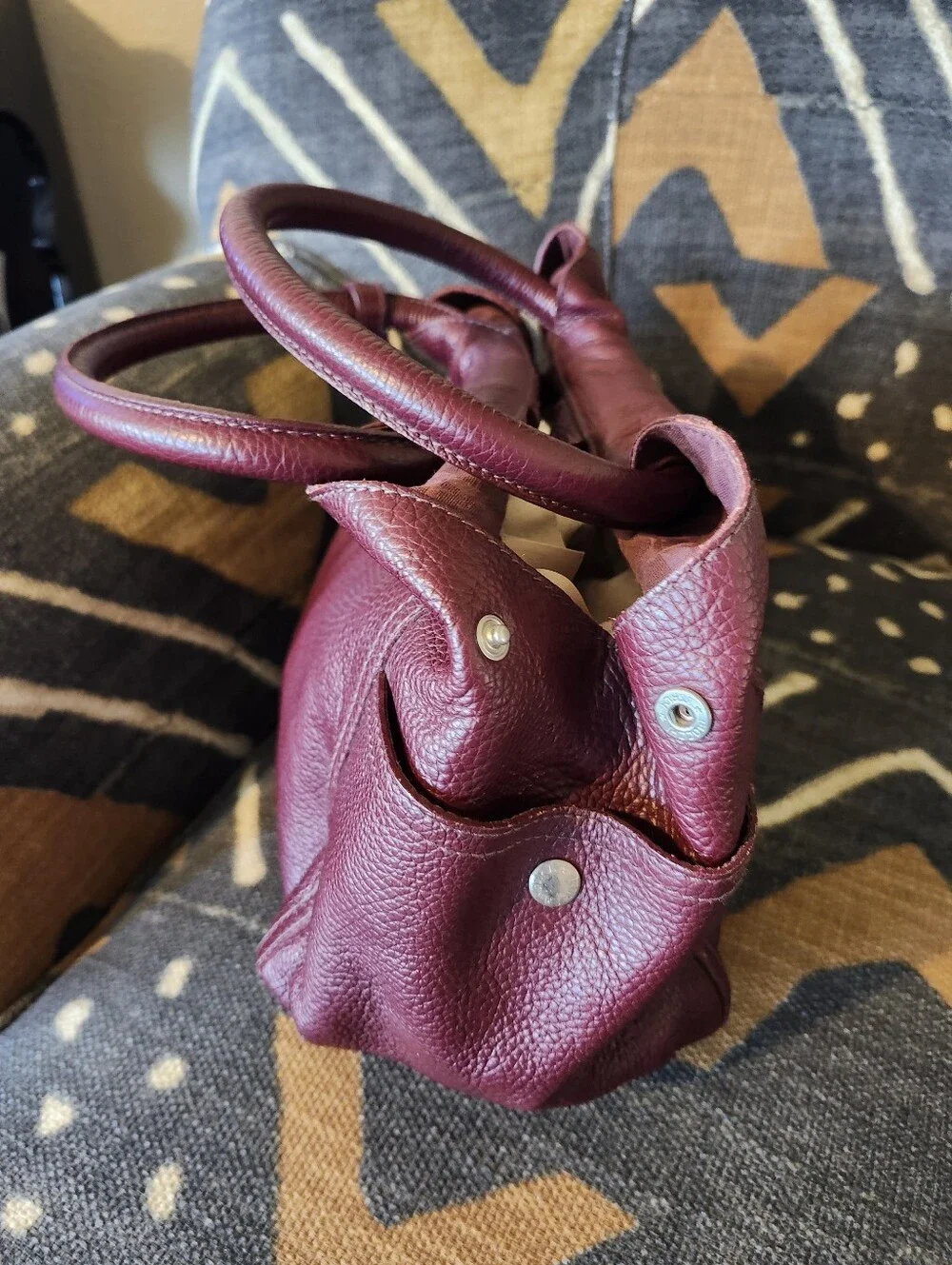 Furla Small Doctor Hobo Bag Burgundy Bordeaux Black Cherry Y2k 90s